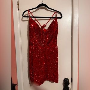 Red homecoming dress, size 2XL, worn for 1 hour